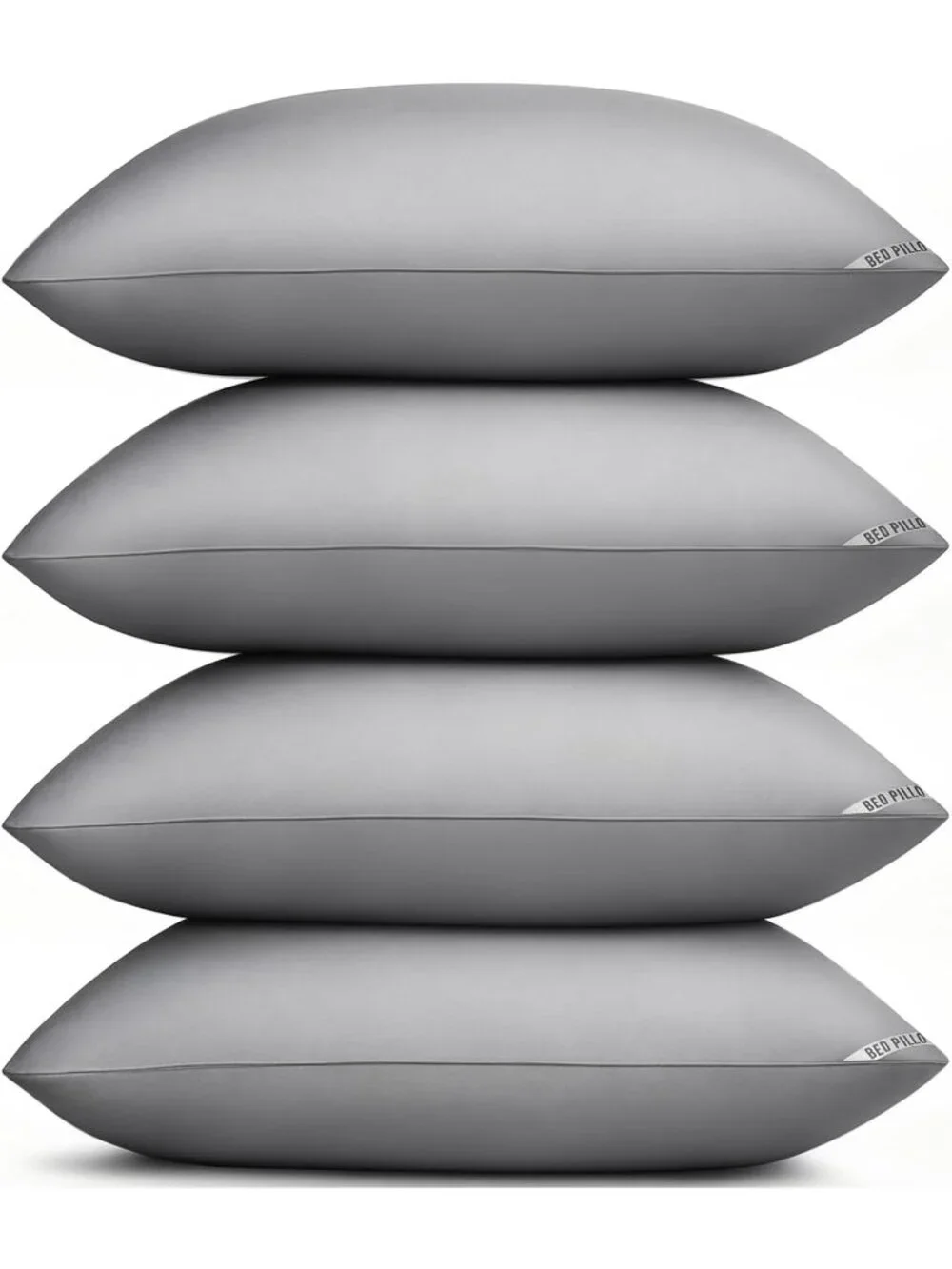 〽️Gray Standard Size Pillows 4 Pack Soft Firm Support Down Alternative Pillows